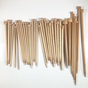 Clover Takumi Bamboo Knitting Needle Lot of 19 Sets of Knitting Needles